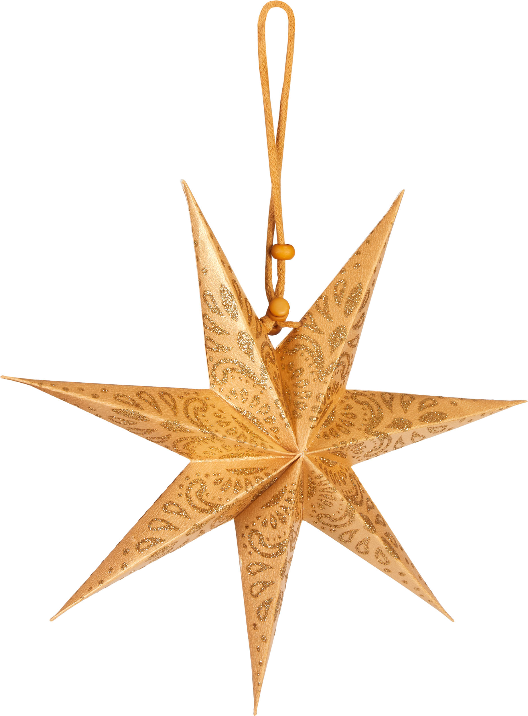 BRUBAKER Set Di 6 Stelle Di Natale In Carta Pieghevoli, 20 Cm, Decorazioni Avvento Per Albero E Finestra, Oro E Bianco Con Motivi Scintillanti