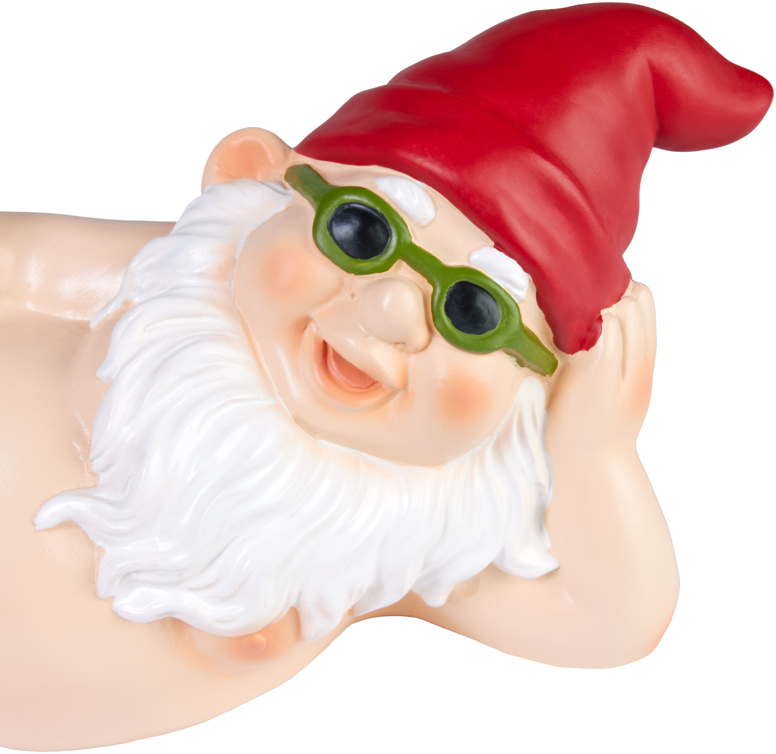Nackter Zwerg macht Party FKK Gartenzwerg Lustig Gartenfiguren Dekofigur 24cm
