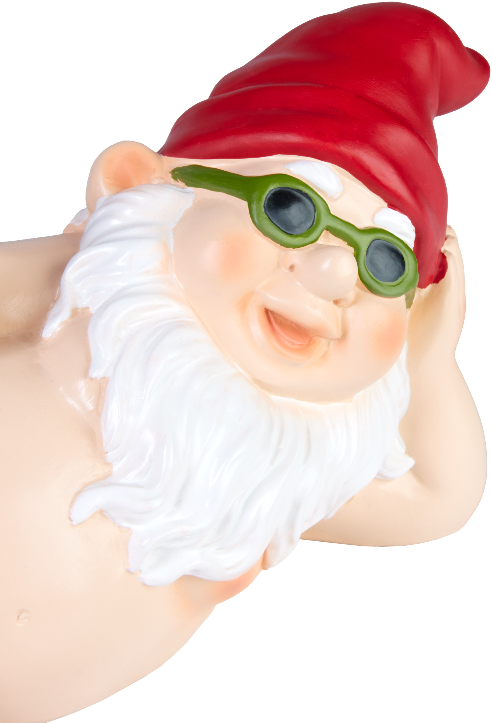 Nackter Zwerg macht Party FKK Gartenzwerg Lustig Gartenfiguren Dekofigur 24cm