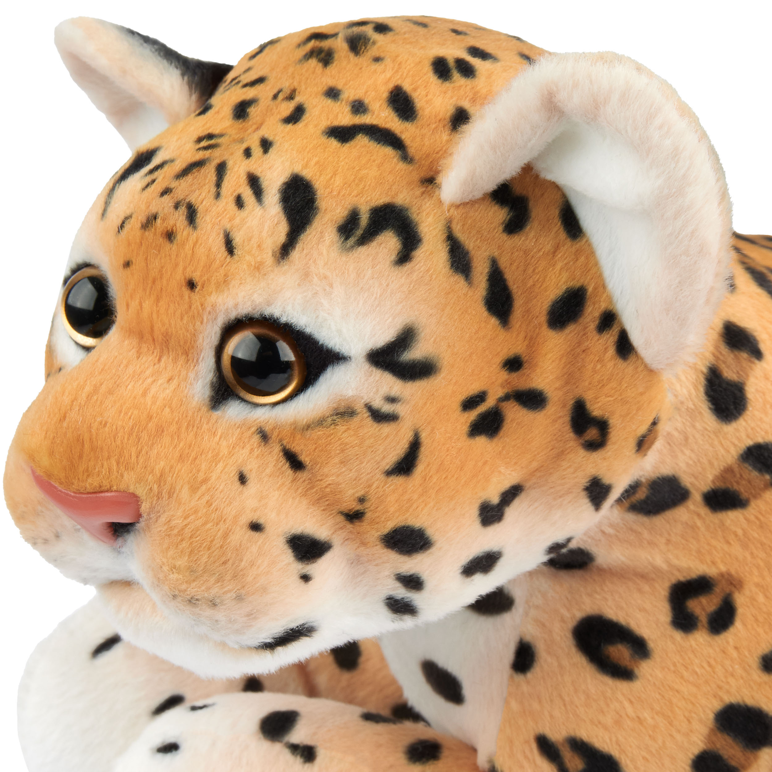 Plüschtier Leopard Kuscheltier Stofftier Plüschleopard Schlaftier Liegend 30cm