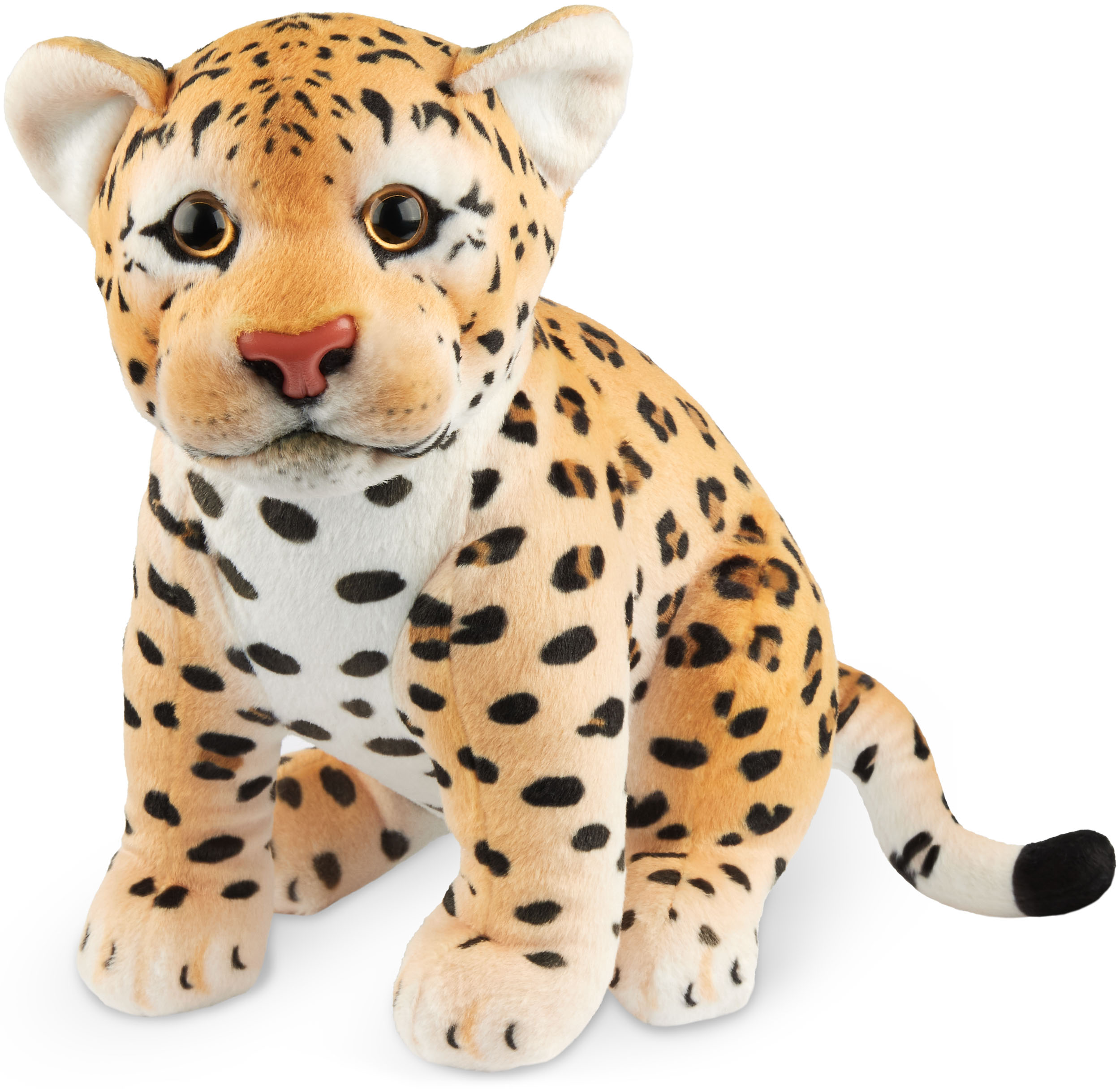 Plüschtier Leopard Kuscheltier Stofftier Plüsch Leopard Schmusetier Sitzend 30cm
