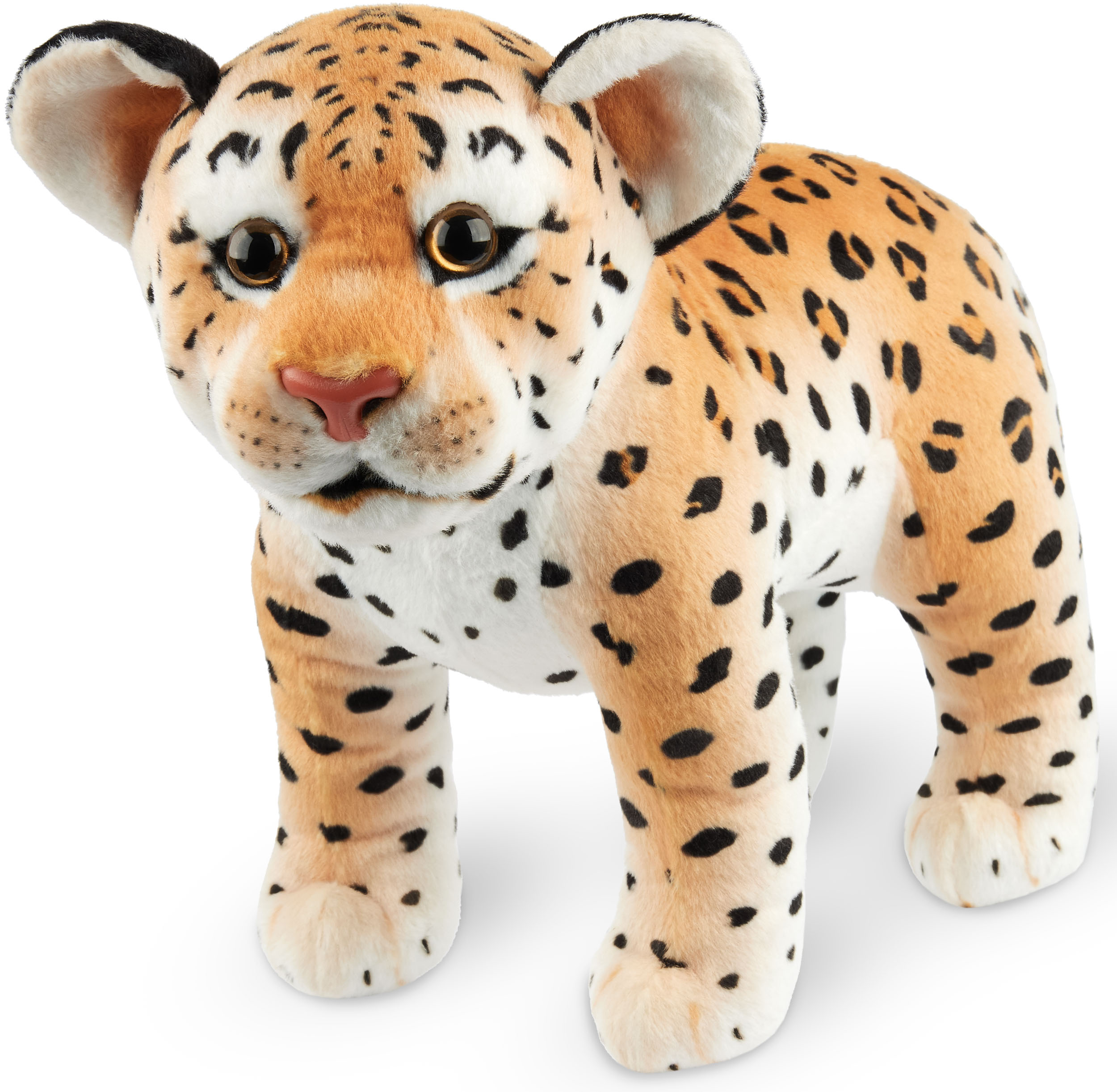 Plüschtier Leopard Kuscheltier Stofftier Plüsch Leopard Schmusetier Stehend 30cm