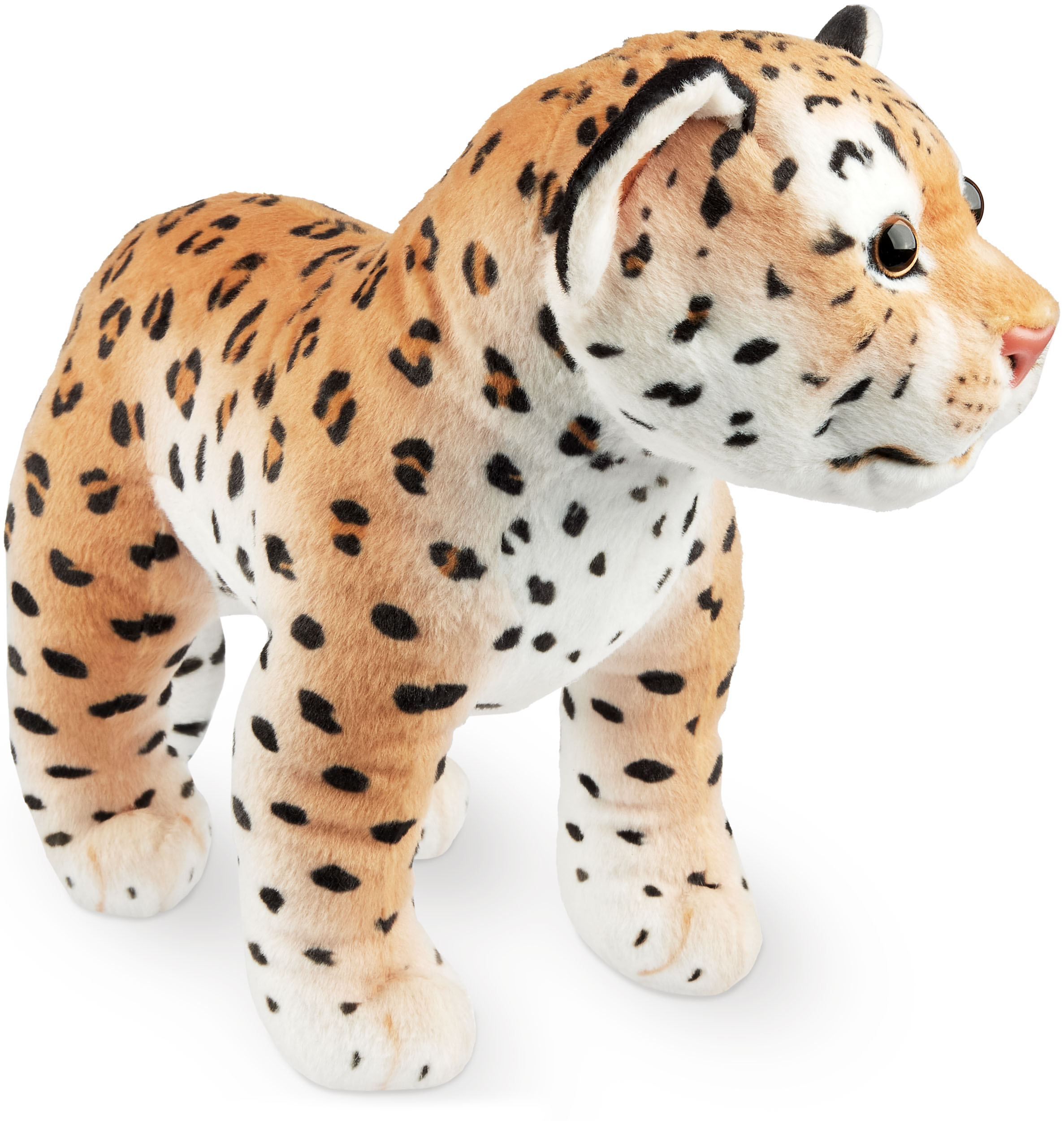 Plüschtier Leopard Kuscheltier Stofftier Plüsch Leopard Schmusetier Stehend 30cm