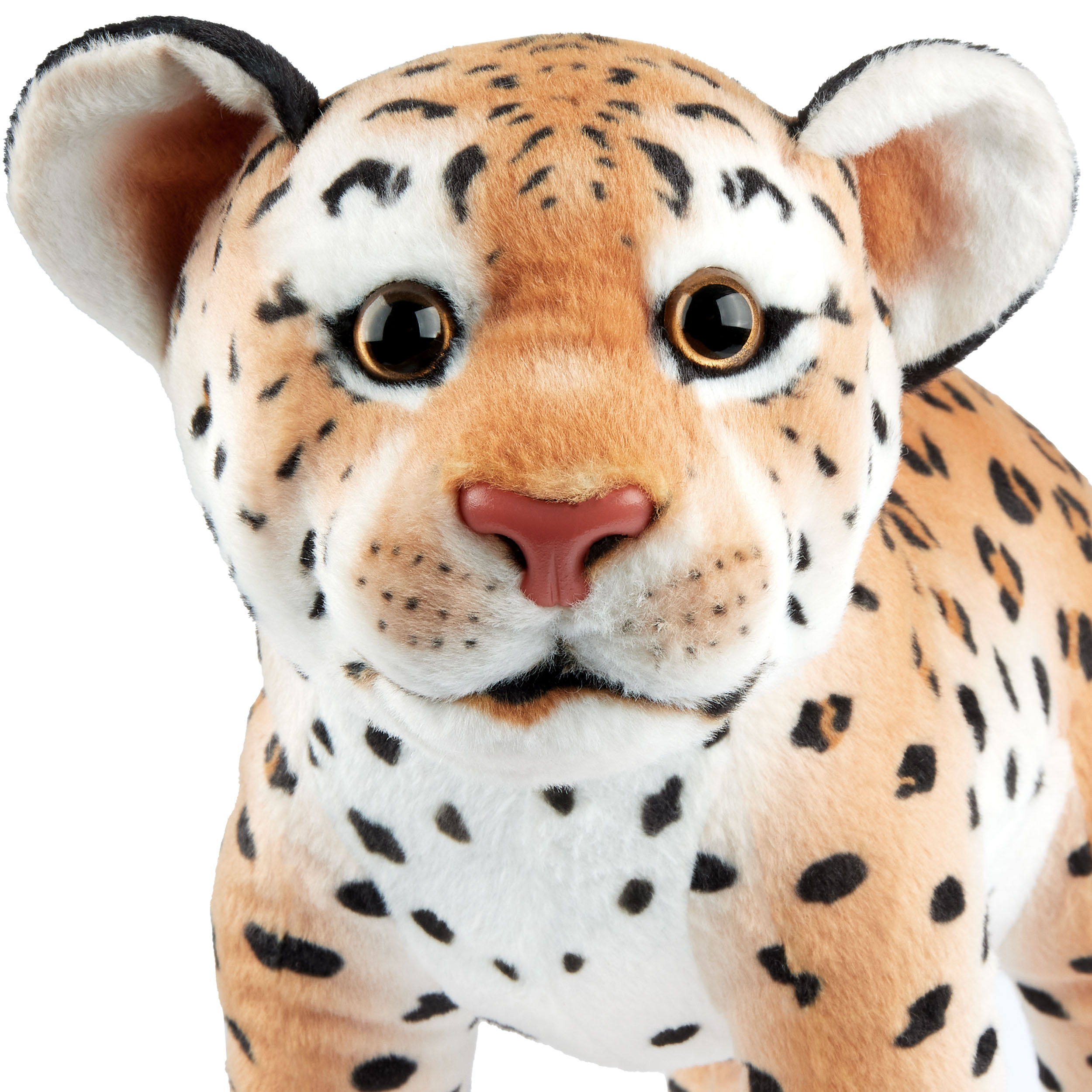 Plüschtier Leopard Kuscheltier Stofftier Plüsch Leopard Schmusetier Stehend 30cm