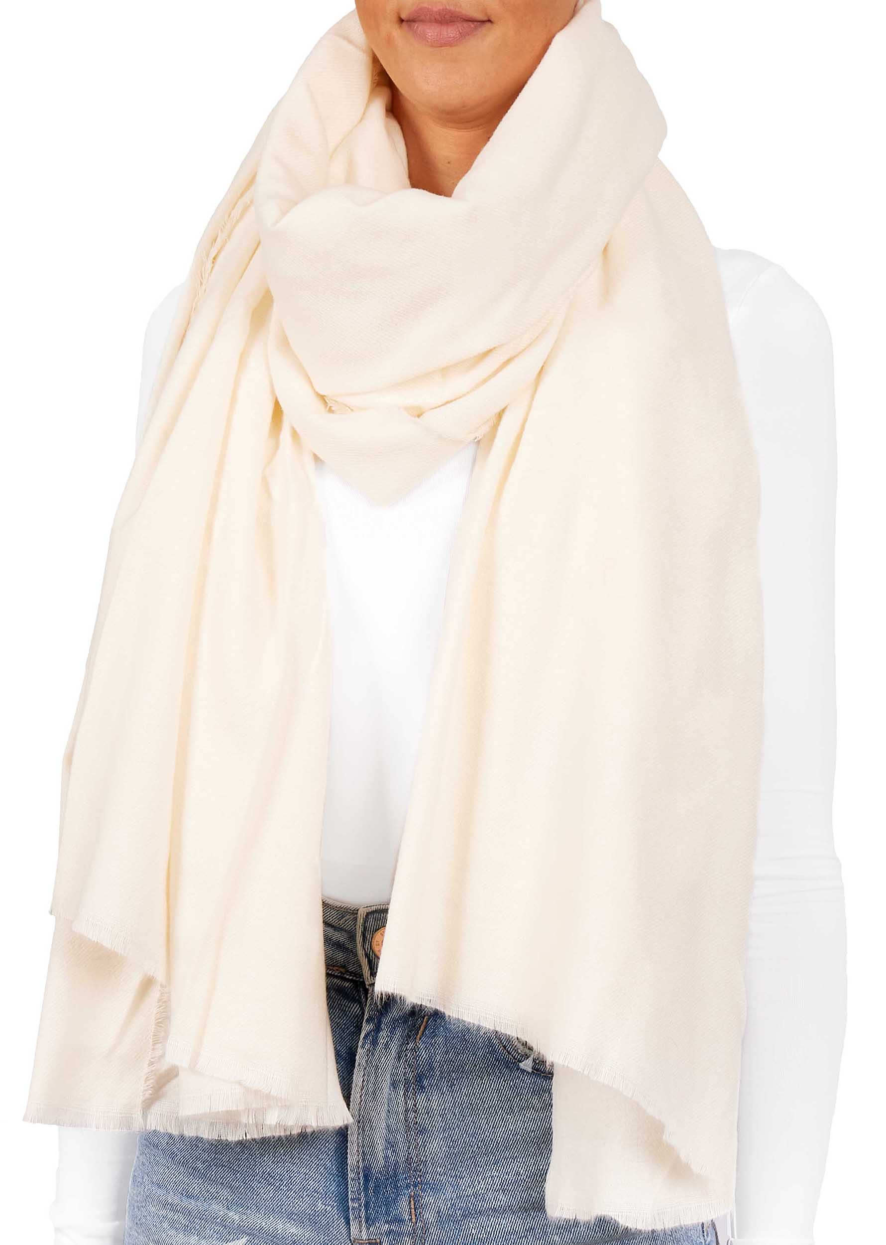 Damen Schal Winter XXL Cashmirillo Uni 100 x 200 cm Stola Pashmina große Schals