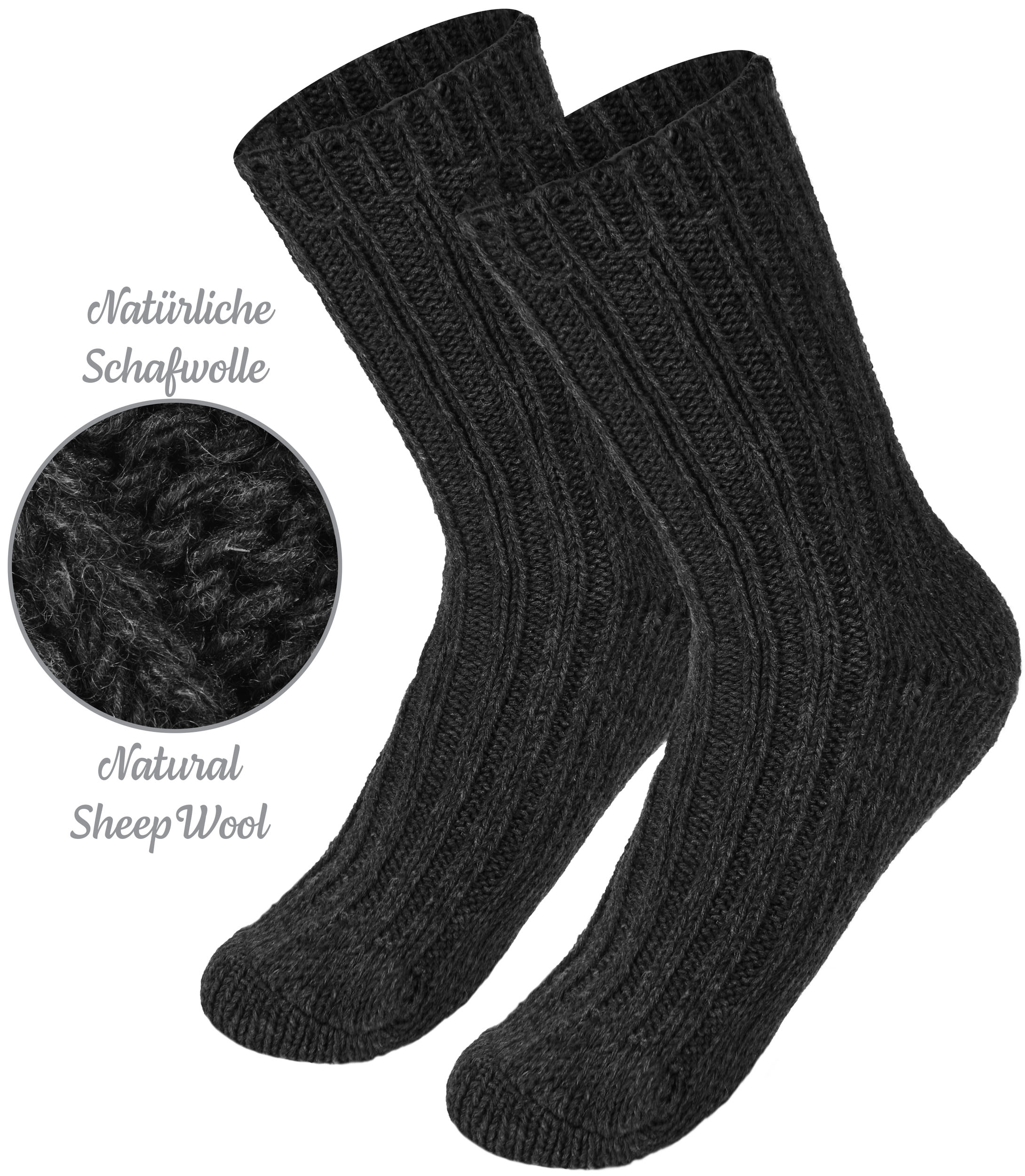4 Pairs Boys Girls Knit Socks Warm Outdoor Socks with Sheep Wool Kids 1-8 Years - Picture 26 of 35