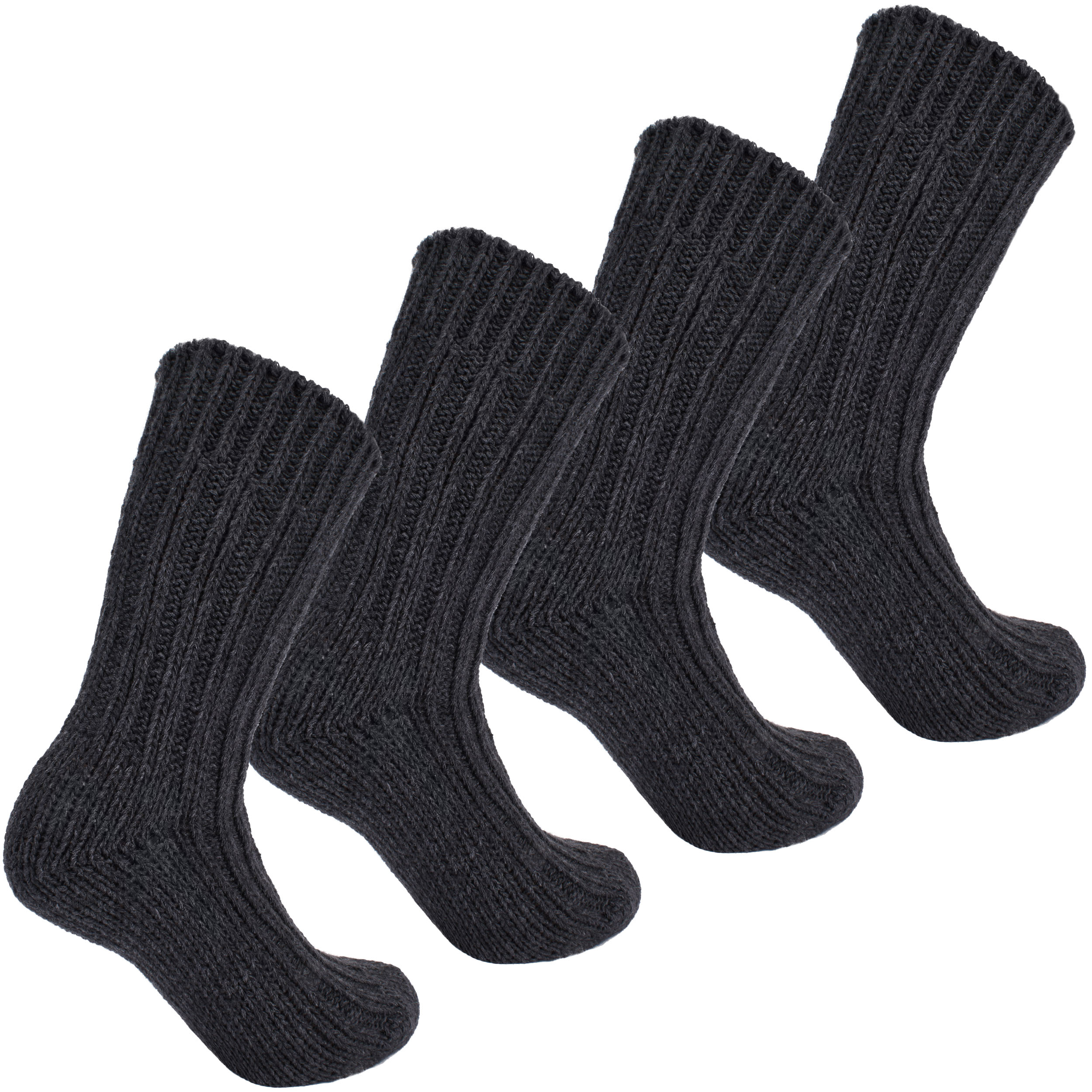 2 Paar Wollsocken Wintersocken Herren Damen Socken mit Schafswolle Stricksocken