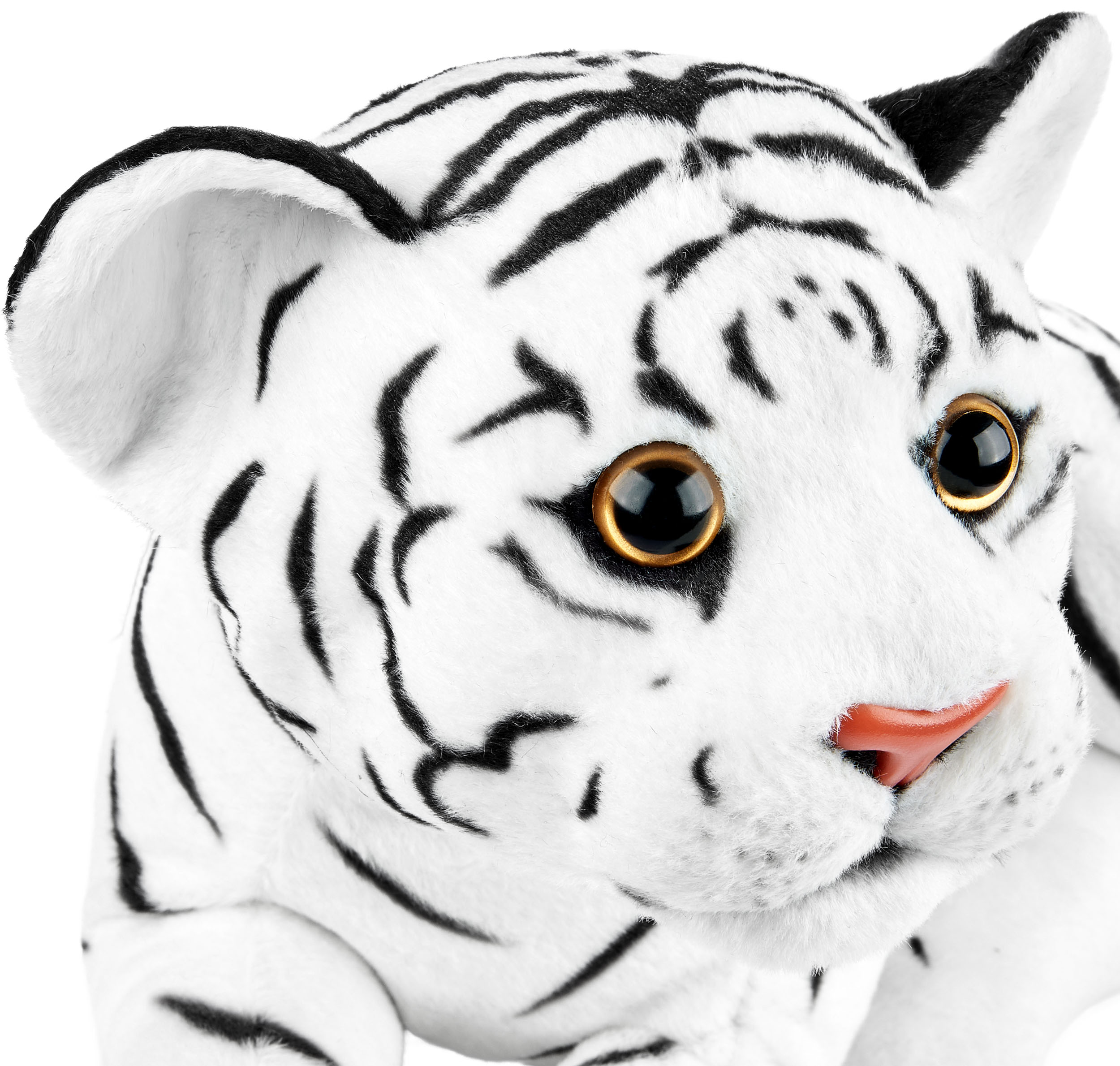 Plüschtier Tiger Kuscheltier Stofftier Plüschtiger Klein Schlaftier Liegend 30cm