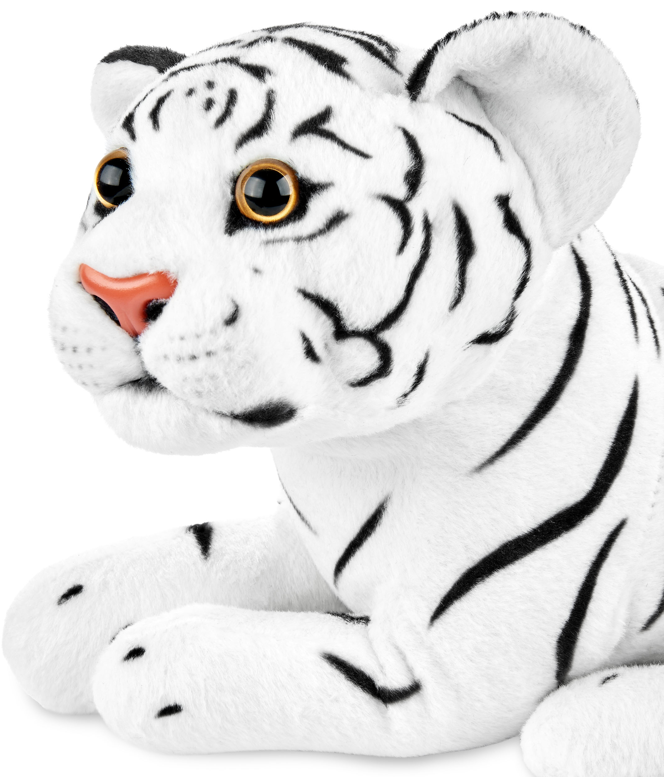Plüschtier Tiger Kuscheltier Stofftier Plüschtiger Klein Schlaftier Liegend 30cm